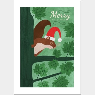 Festive Squirrel Posters and Art